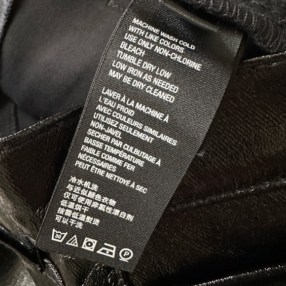 NWT Free People We The Free Phoenix Coated Jeans Black Shiny Patent Size 26 - Picture 9 of 12